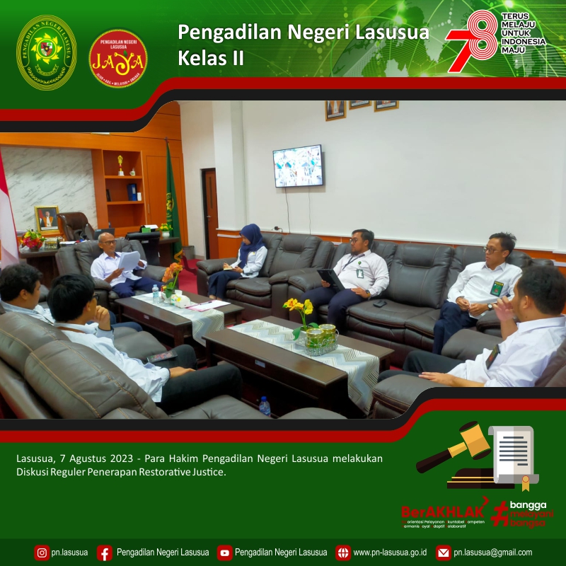 Diskusi Reguler Penerapan Restorative Justice 